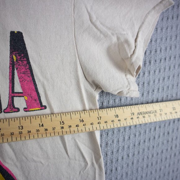 Nirvana Logo Tee Mens Small Beige - Picture 5 of 8